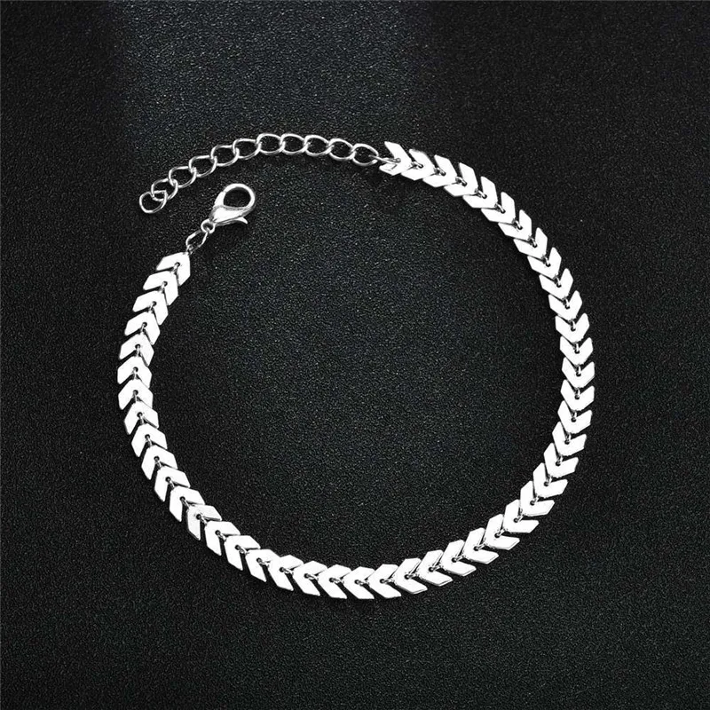 Modyle Bohemian Gold Color Arrow Leg Bracelet for Women Vintage Yoga Beach Anklet Summer Style Sandals Brides Shoes Barefoot | Украшения и