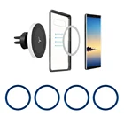 Оригинальный магнитный автомобильный держатель для телефона, металлическое кольцо, магнитный диск, круглый металлический обруч для Magsafe, магнитное беспроводное зарядное устройство Qi, iPhone 12 13 Pro Max Mini 11 XS