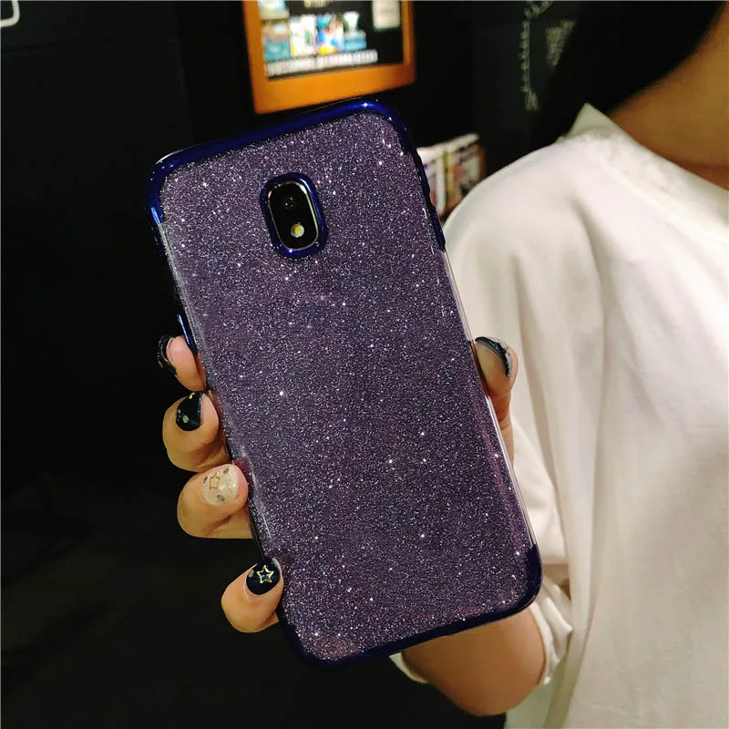 Блестящий чехол ТПУ для Samsung J3 Pro J2 J5 J7 A3 A5 A6 A7 A8 2016 2017 J4 J6 2018 силиконовый S9 Note 9 S8 Plus S7