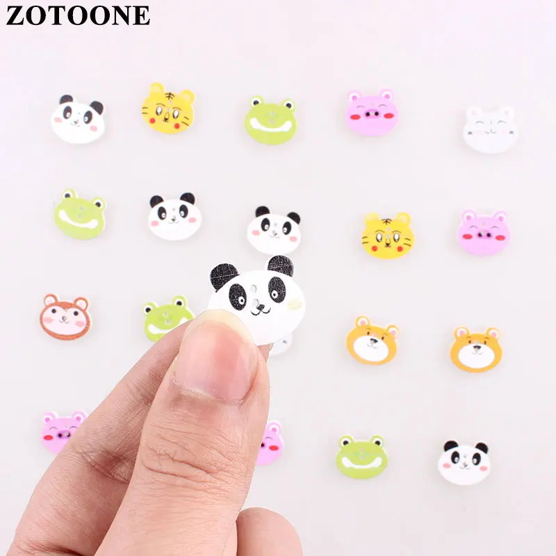 ZOTOONE 10 шт. деревянные швейные пуговицы для детской одежды Скрапбукинг DIY кот два отверстия 20 мм кнопки деревянные Свадебные украшения