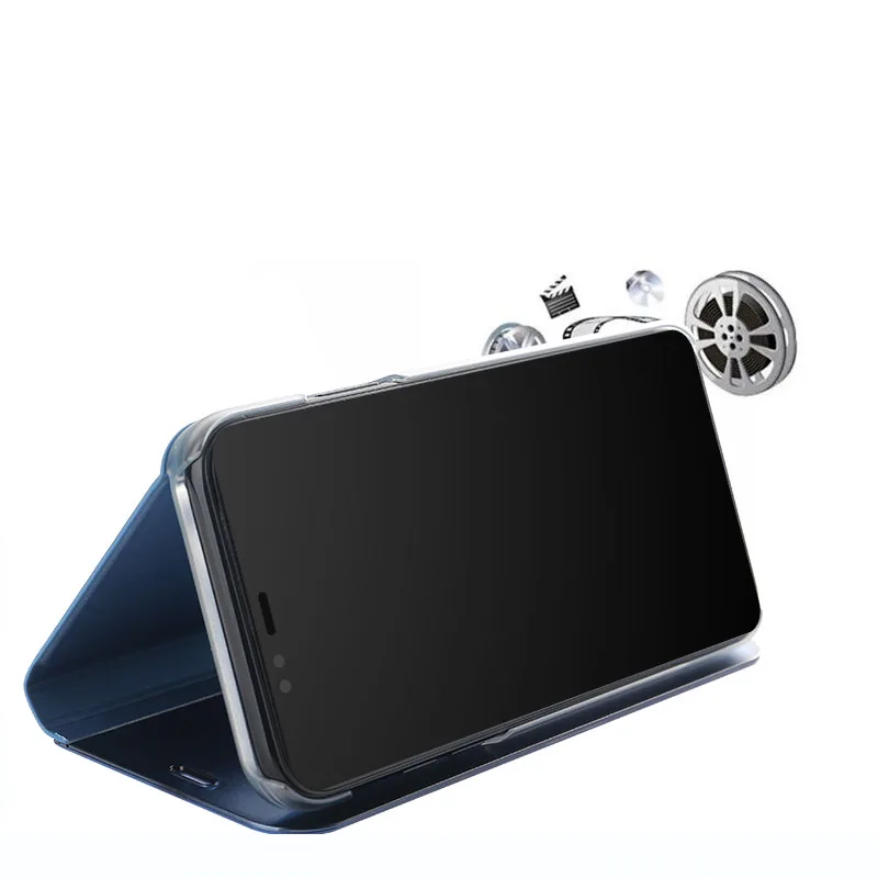 Yuetuo Оригинальный Роскошный кожаный флип чехол для samsung galaxy S9 plus S9plus s 9 зеркальный