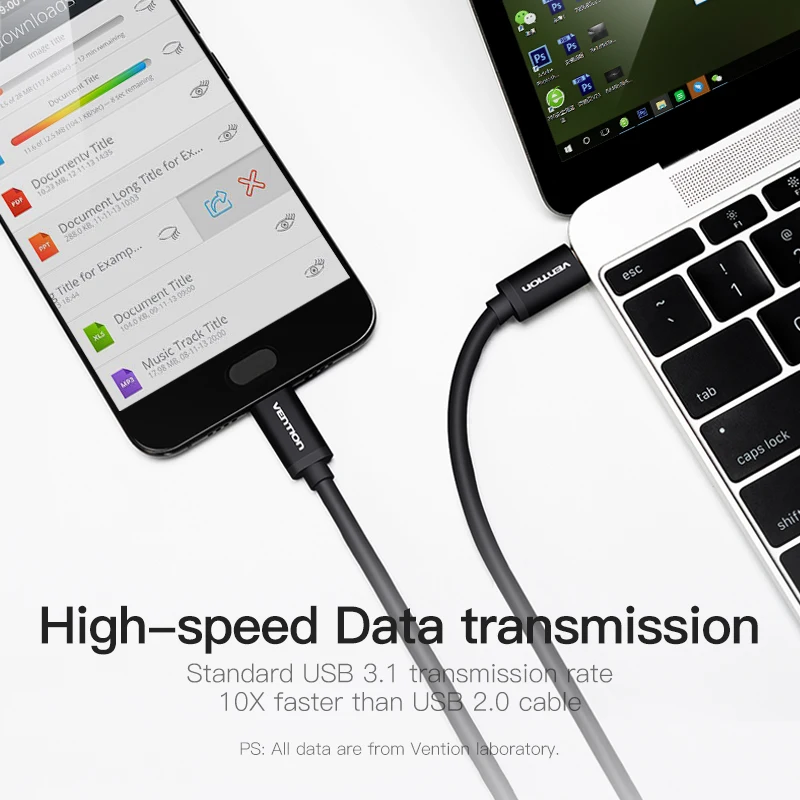 Vention Новый Тип usb C 4 K кабель мужчинами PD 3A быстрой зарядки для samsung S9 Macbook huawei USB 3 1