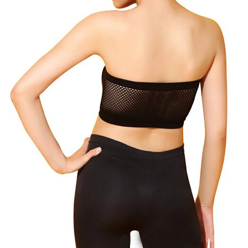 Спортивные бюстгальтеры для женщин сексуальный Топ без бретелек дышащий