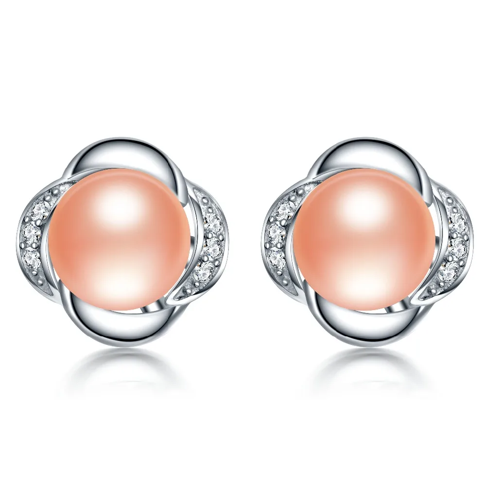 100% Real Genuine Natural Freshwater Pearls Earrings For Women Brand Pearl Jewelry Stud Mother Gift | Украшения и аксессуары