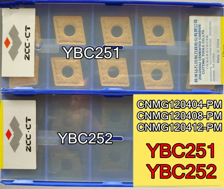 CNMG120404 CNMG120408 CNMG120412 PM YBC251 YBC252 10 шт. 50 Zcc.ct твердосплавная вставка обработка: