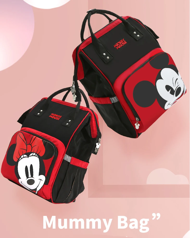Disney большой Ёмкость USB водонепроницаемый подгузник сумки из рубашечной ткани изоляции мешки кормление из бутылочки сумка для хранения путешествие в мумию рюкзак