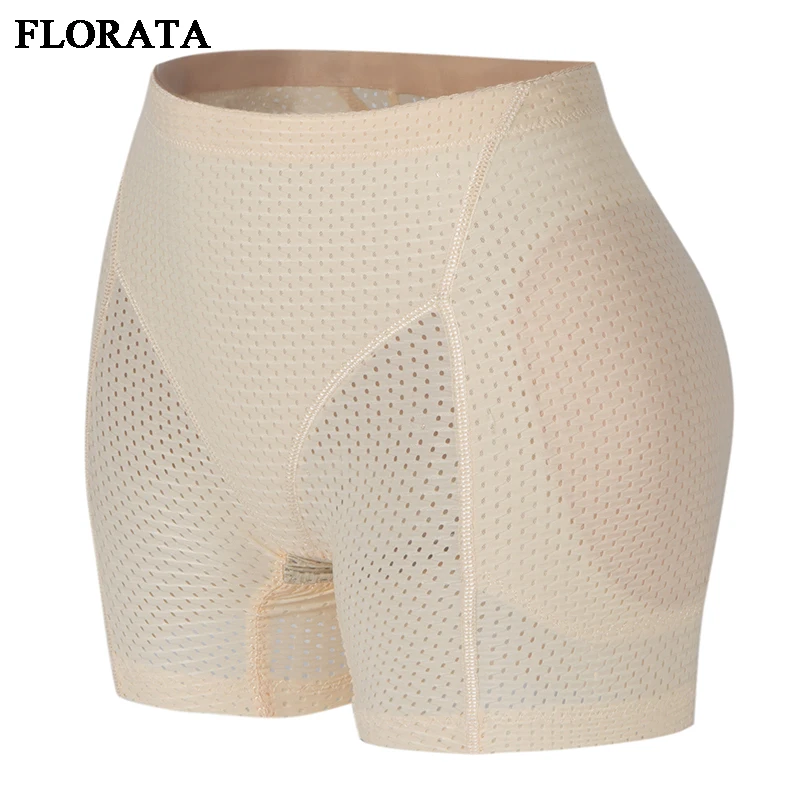 FLORATA Shaper Нижняя Трусики для женщин Для женщин опустели дышащий Нижнее Бельё для девочек Хип Enhancer затыльником бедра Брюки для девочек краткое Трусики для женщин Enhancer