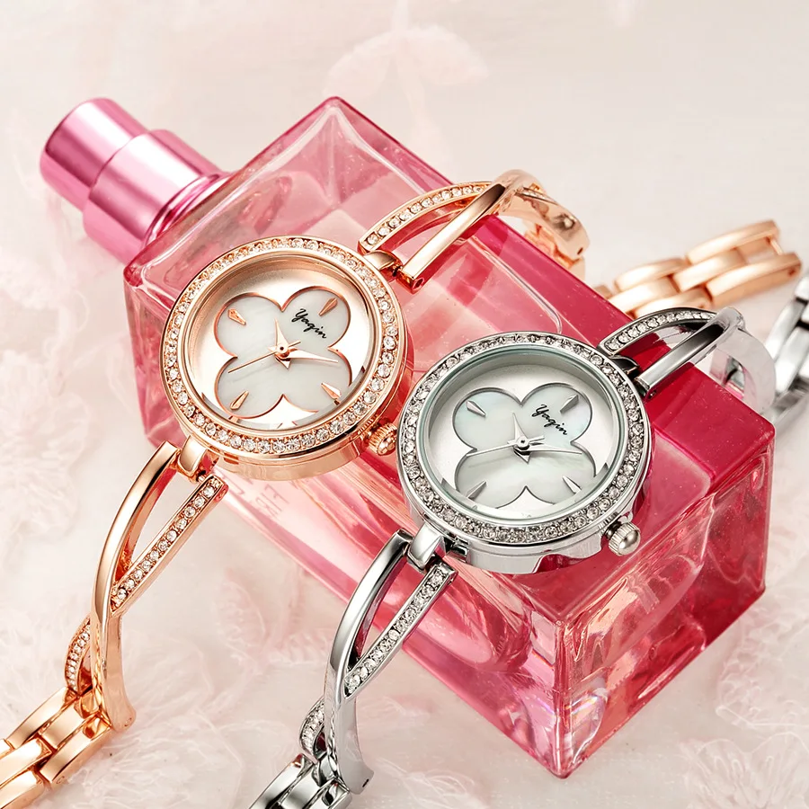 Новая Мода люксовый бренд YAQIN женские кварцевые часы стали бизнес случайный