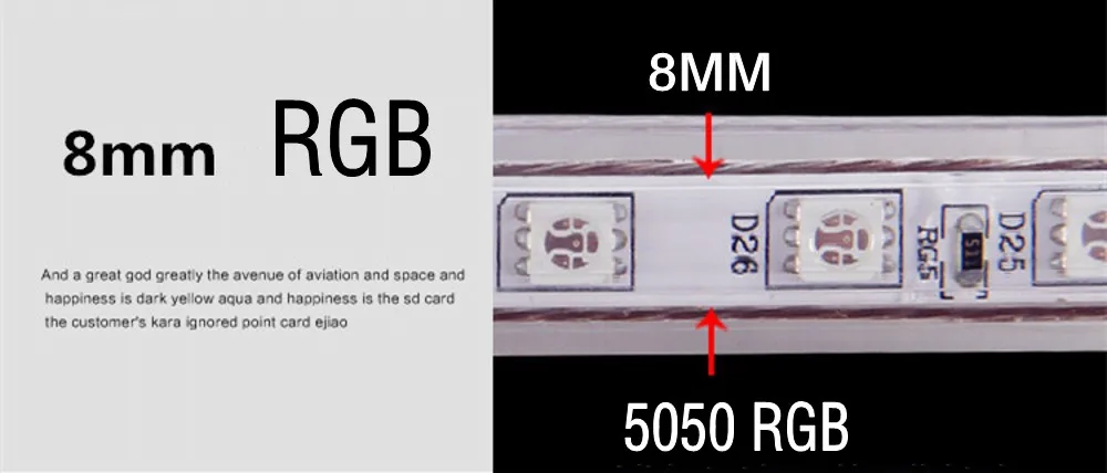 50 м SMD 5050 AC220V RGB Светодиодные ленты гибкий светильник 60 светодиодный/m Водонепроницаемый светодиодный лента светодиодный светильник с Мощность штепсельной вилки