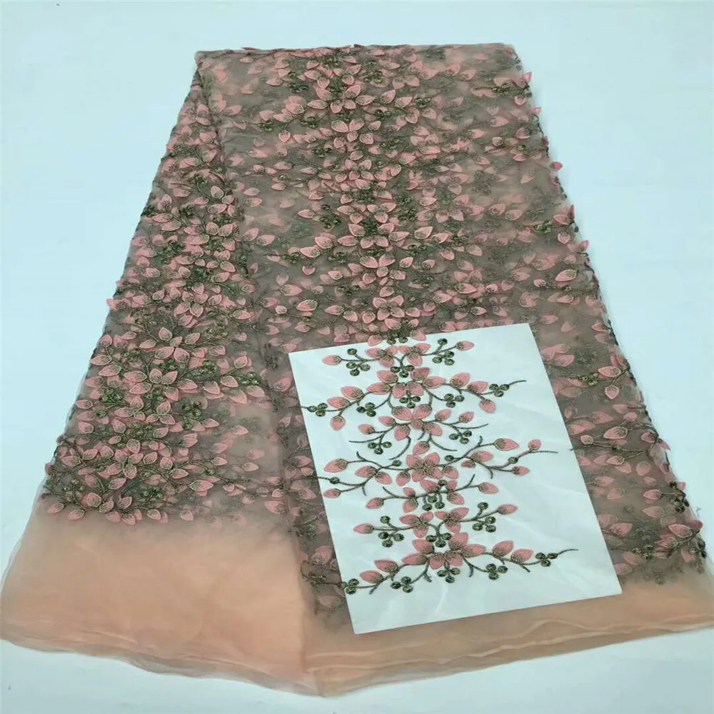 Высококачественная африканская кружевная ткань 2018 новейший 3d цветок