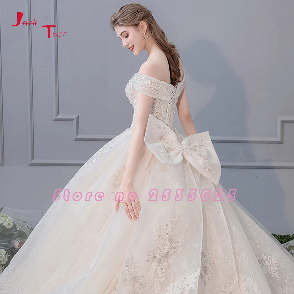 Vestido de Noiva роскошное бальное платье с вырезом лодочкой свадебные платья