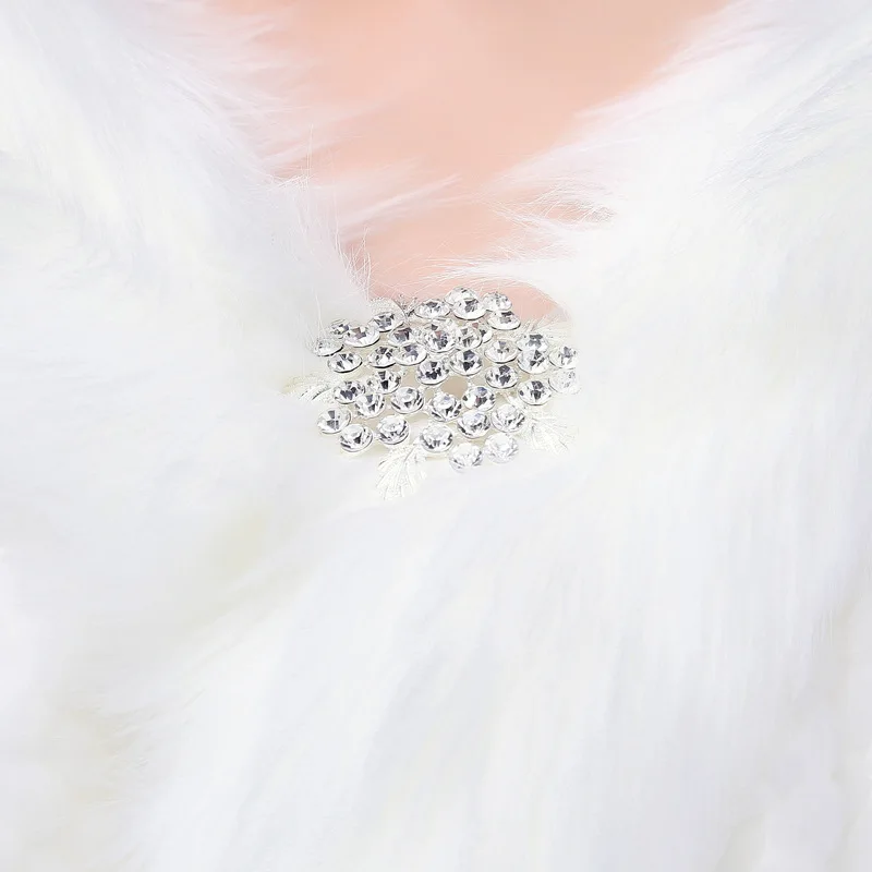 

Handmade Faux Fur Wrap Warm Large Shawl Winter Wedding Up Stole Bridal Accessories Fashion Women Fur Shrug Jacket PJ117