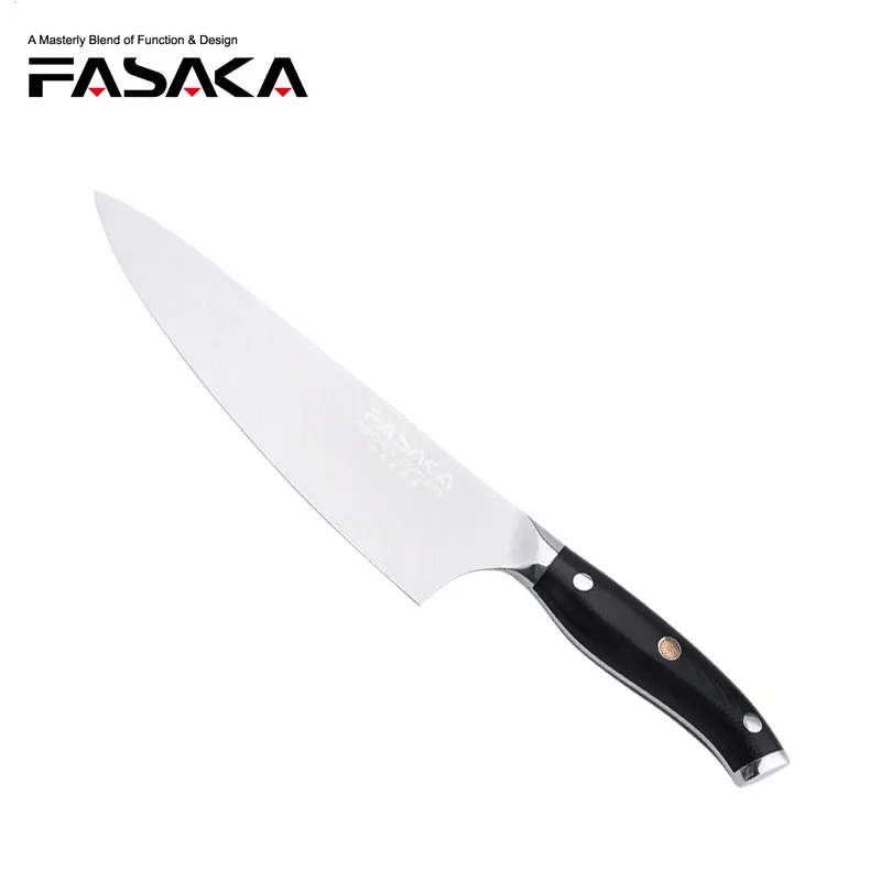 FASAKA Высокое качество 8 &quotнож шеф повара ножи 1 4116 Нержавеющая сталь лезвие черная