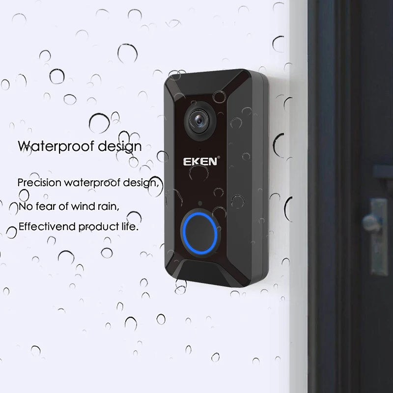 Eken V6 смарт WiFi видео дверной звонок камера визуальный домофон с колокольчиком ночного видения IP дверной звонок беспроводная домашняя камера безопасности