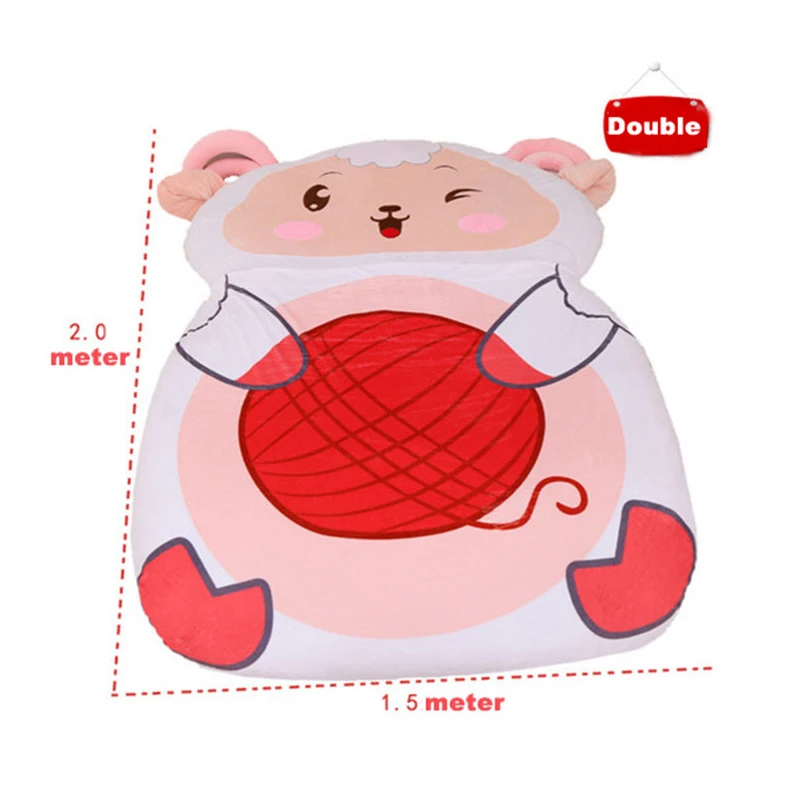 Fancytrader огромное набивное животное Овечья кровать мягкий плюшевый мешок матрас