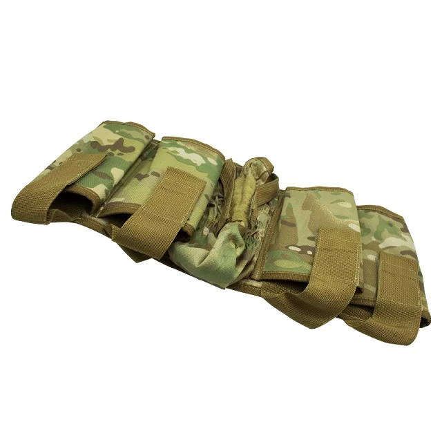 FG Camo Пейнтбол Pod/Танк Штурмовое снаряжение Страховочная привязь с ремнем для удаленной системы с 4 мешками - Цвет: FG Camo