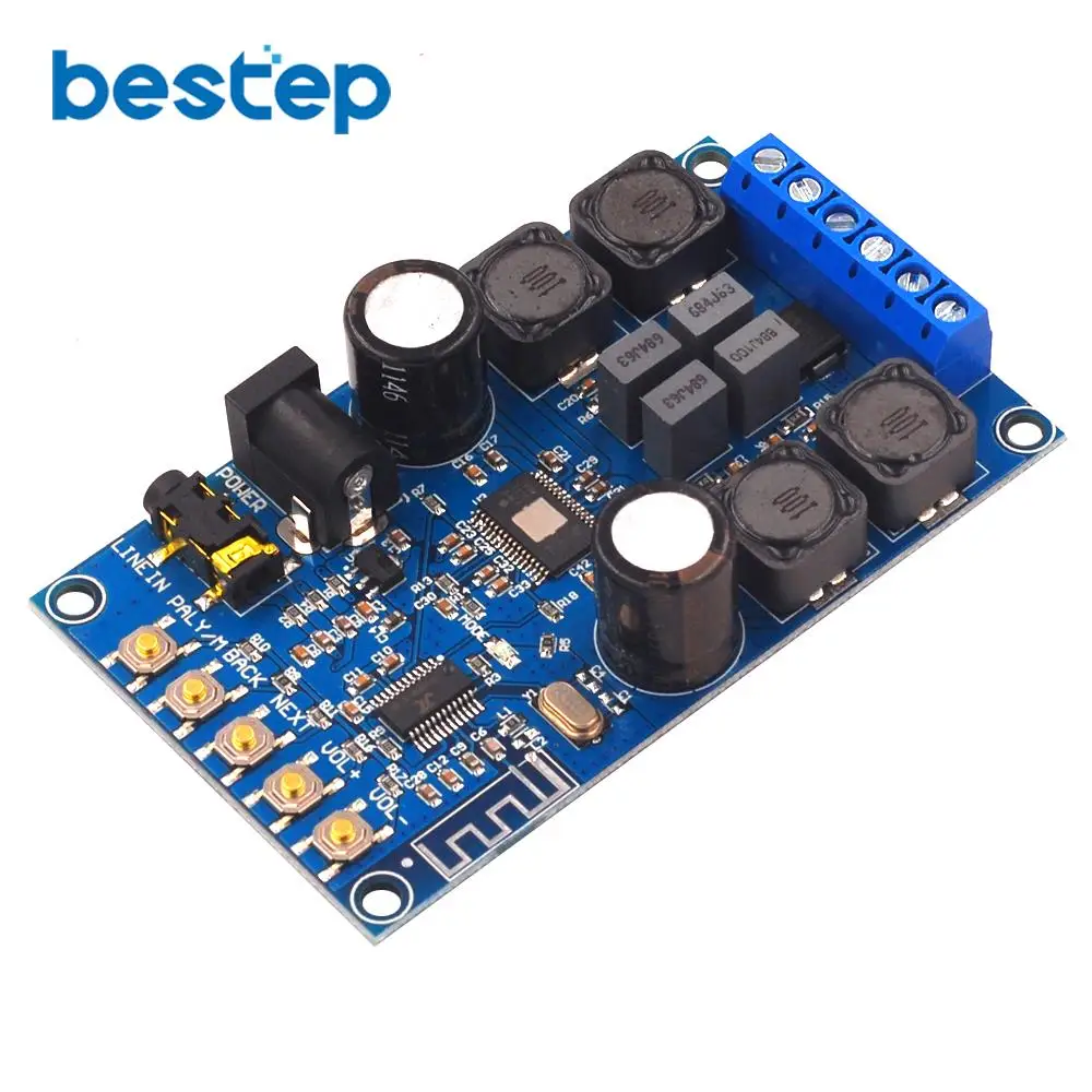 Bluetooth цифровой усилитель мощности двухканальный 50 Вт * 2 аудио плата с корпусом