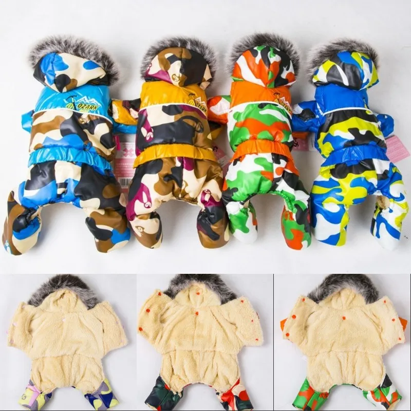 Новая одежда для домашних животных зимняя собак худи теплые толстые куртки