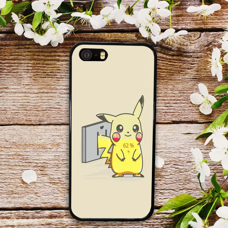Pictute 8 Жесткие чехлы для мобильных телефонов Чехол для iPhone 4, 4S 5 5S SE 6 6 S 8 7 Plus X XR XS Max Мультяшные Покемоны Pika Go PokeBall Animal - Цвет: Pictute 8