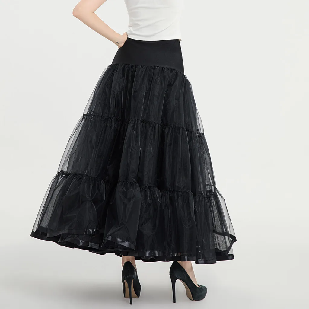 

Long A-Line skirt Empire skirts womens Summer High Quality Pleated Gauze Princess Mesh Skirt Adult Tutu Dancing Skirt T705 Y710