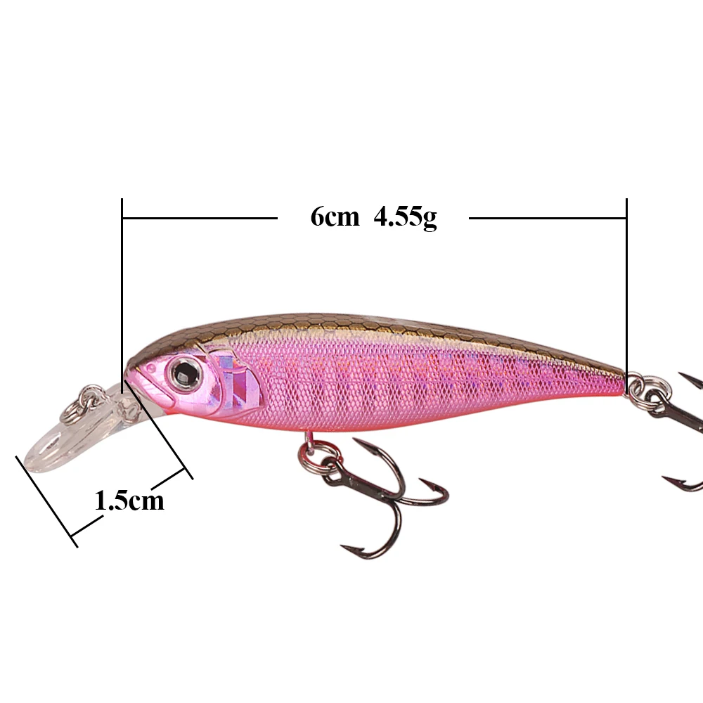 Блесна Smart Bait 6 см 4 55 г плавающая приманка 0 5 9 м крючок VMC искусственная для рыбалки