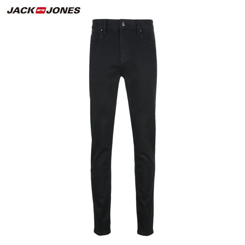 JackJones Для мужчин тянущиеся женские черные плотно прилегает к телу ноги обтягивающие джинсы 219232503