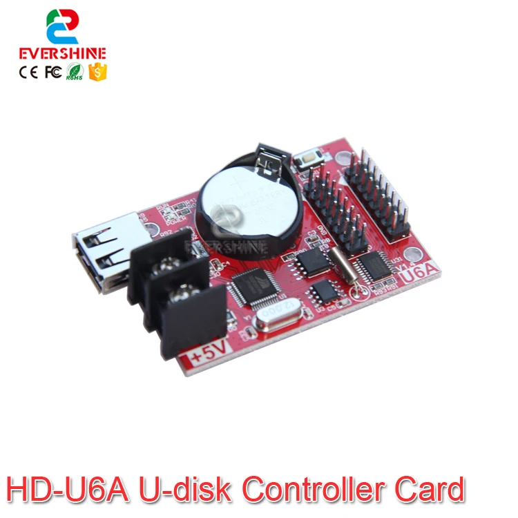 Huidu HD-U6A HD-U6B HD-U62 HD-U63 HD-U64 один Цвет u-диск карты контроллера Применение для P10 F3.75 P4.75 один Цвет светодиодный модуль