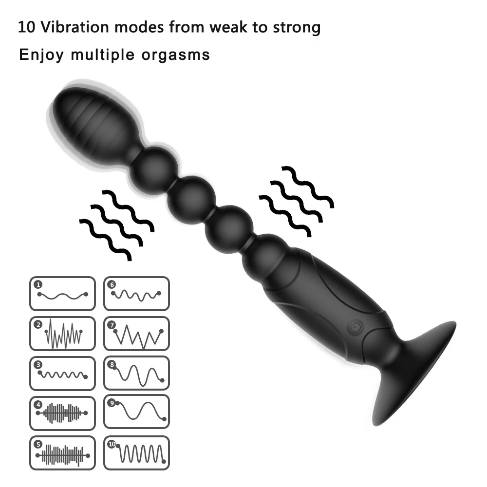 Анальная пробка GUIMI вибратор-массажер простаты всасывающий Анальный вибратор