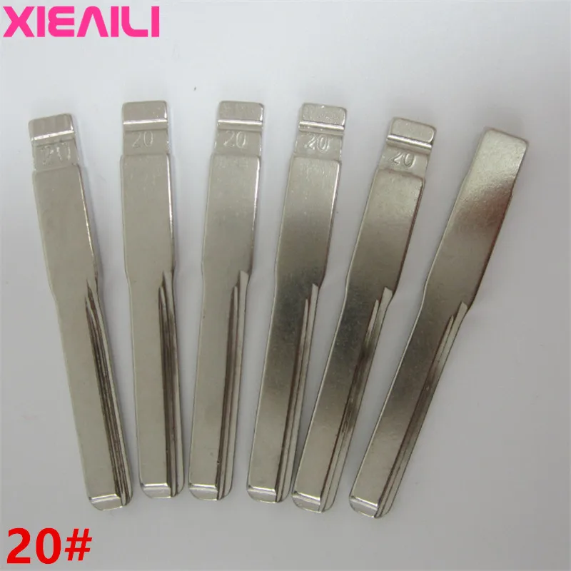 

XIEAILI 50Pcs/lot 20# Metal Blank Uncut Flip KD Remote Key Blade For Benz S185