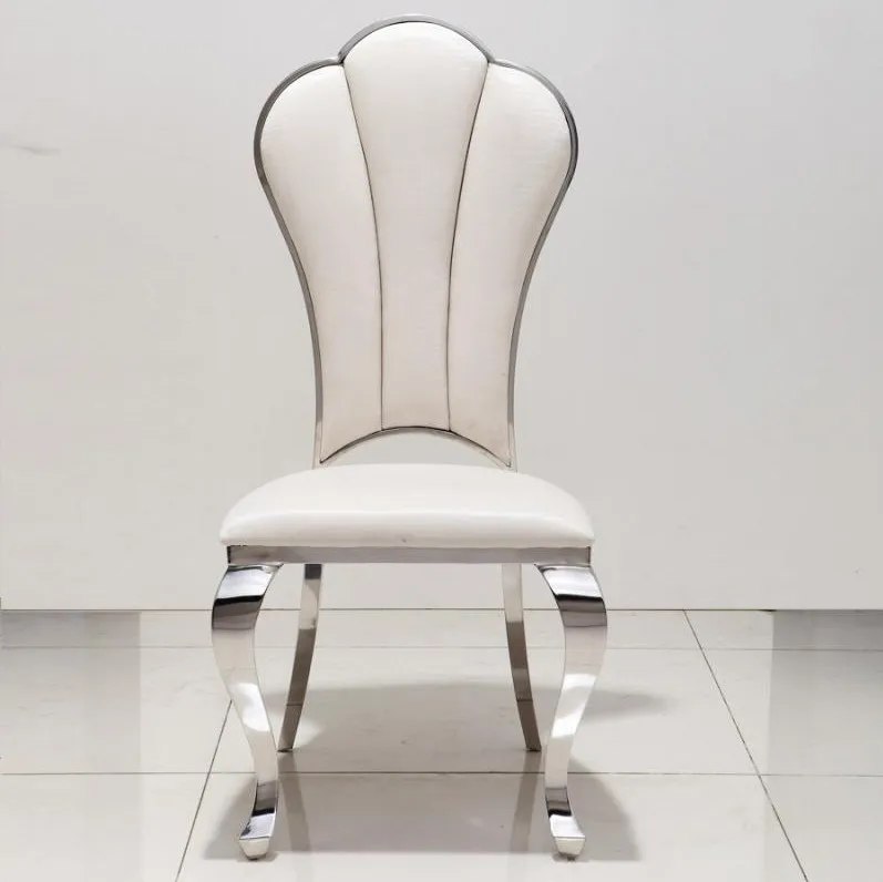 Louis fashion Dining chairs Fashionable cloth in high-end hotels Simple dining room stainless combination - Цвет: S2