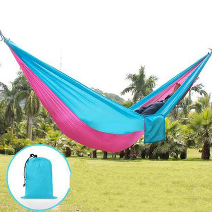 2015Hot Portable Outdoor Traveling Camping Parachute Nylon Fabric Hammock for One/Two Person 3Colors High Quality Furniture | Мебель