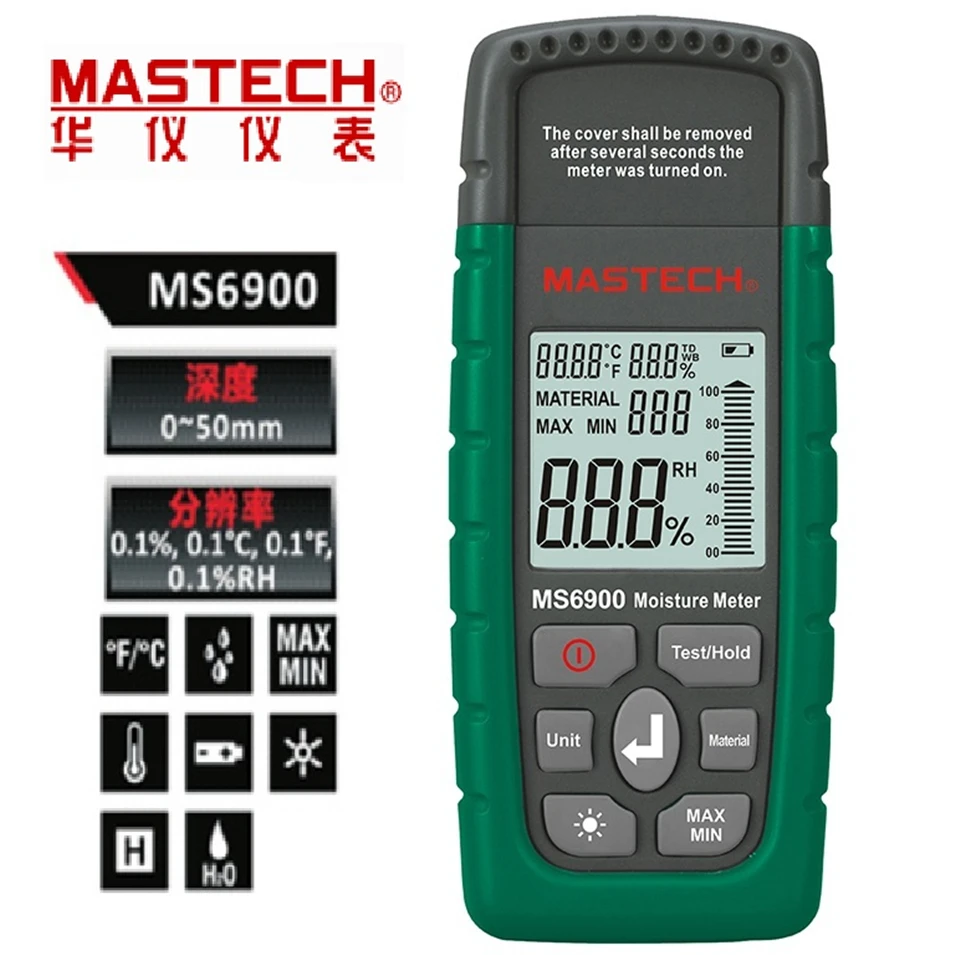 Mastech MS6900 higrometre Мини цифровой измеритель влажности