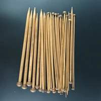 36pcs 18 size knitting needles for sale crochet hook single pointed carbonize bamboo needle weave sweater knitting tools