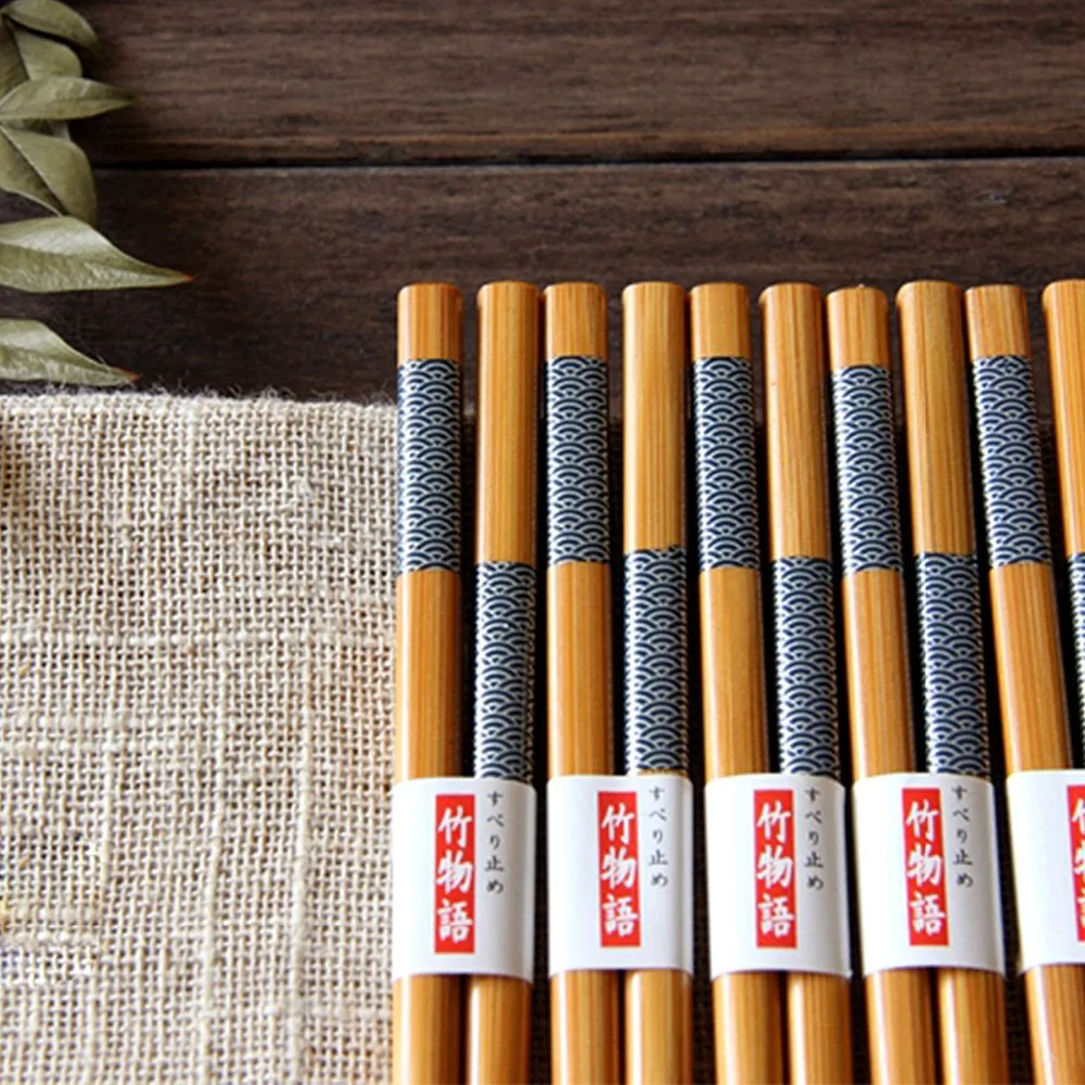 5 пар/партия китайские бамбуковые палочки для еды|chopsticks set|japanese bamboo chopsticksbamboo chopsticks