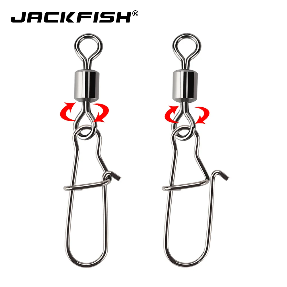 JACKFISH рыболовный соединитель из нержавеющей стали 50 шт. вращающийся вертлюг с