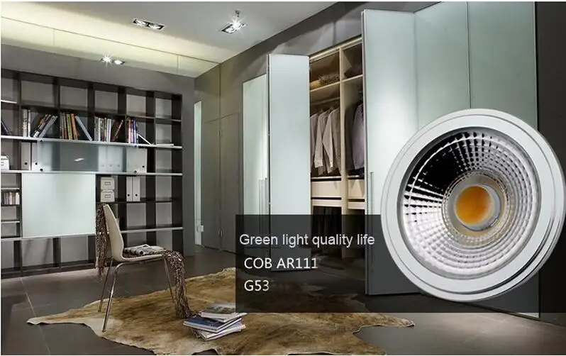 Светодиодный прожектор AR111 G53 15 Вт COB ES111 QR111 GU10 12 В 110 220 LED освещение для помещения