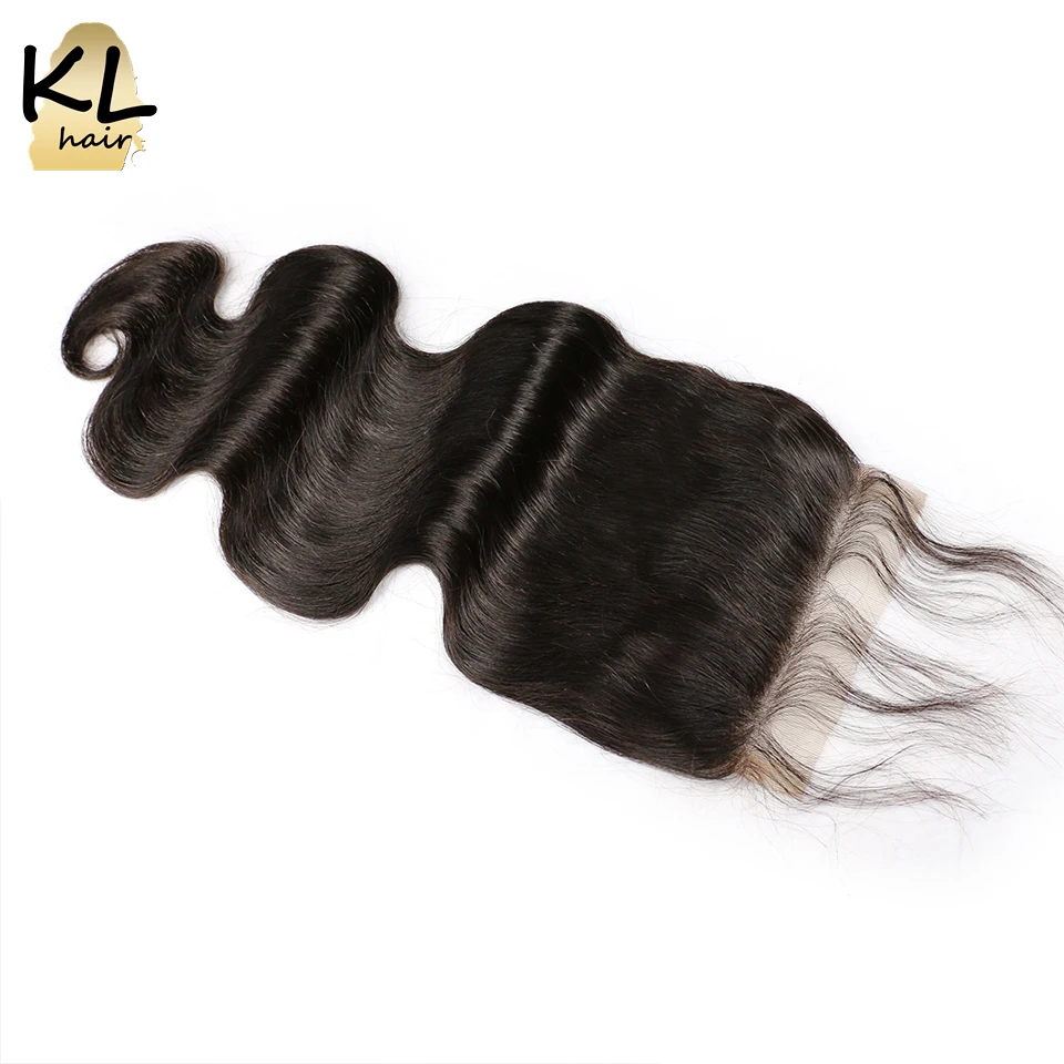 KL hair объемная волна 5x5 Кружева Закрытие с пряди бразильских Волосы remy человеческих волос Выбеленные узлы с волосами младенца часть