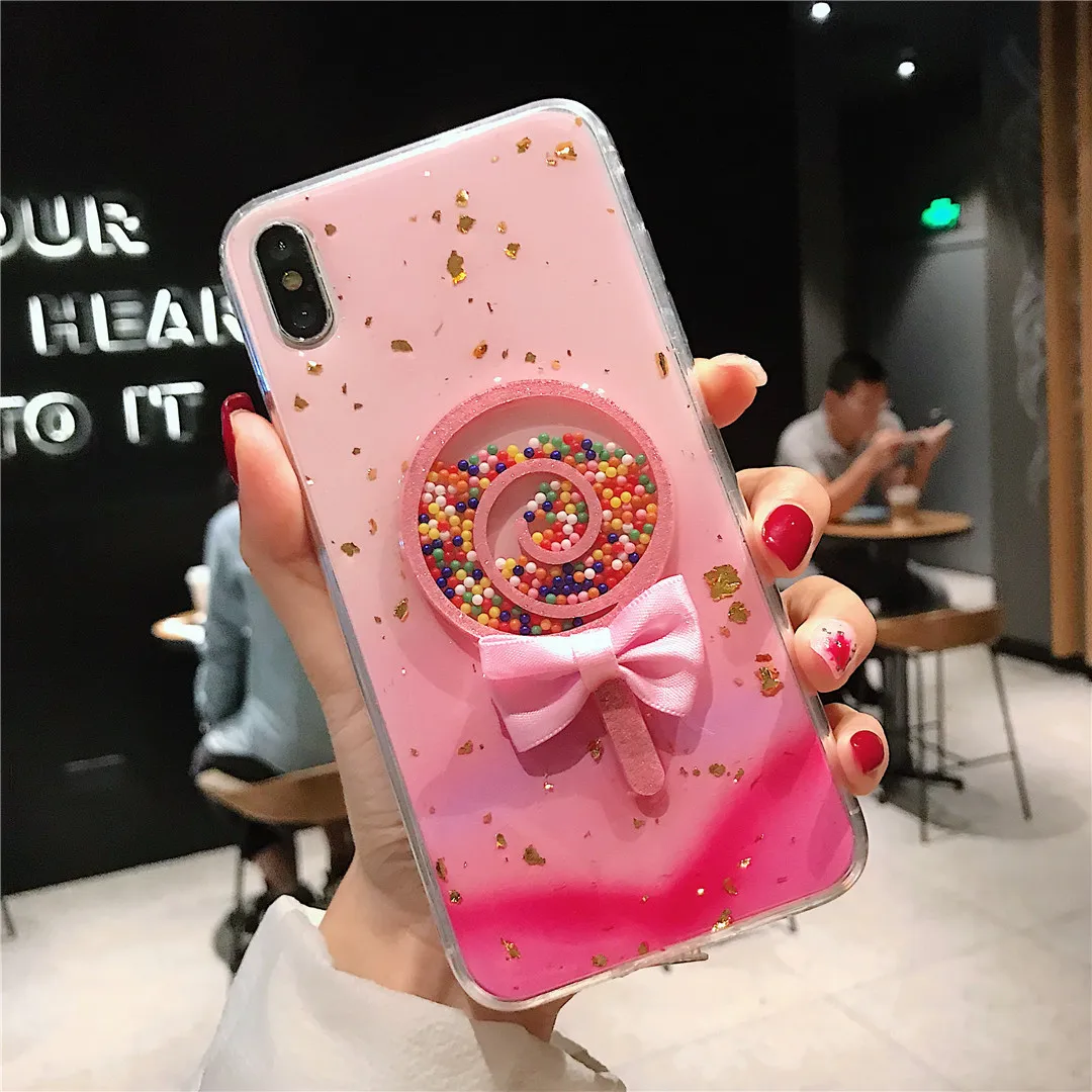 Kuutti мягкий леденец Kawaii снятие стресса 3D девушки летние телефонные чехлы для iphone 6