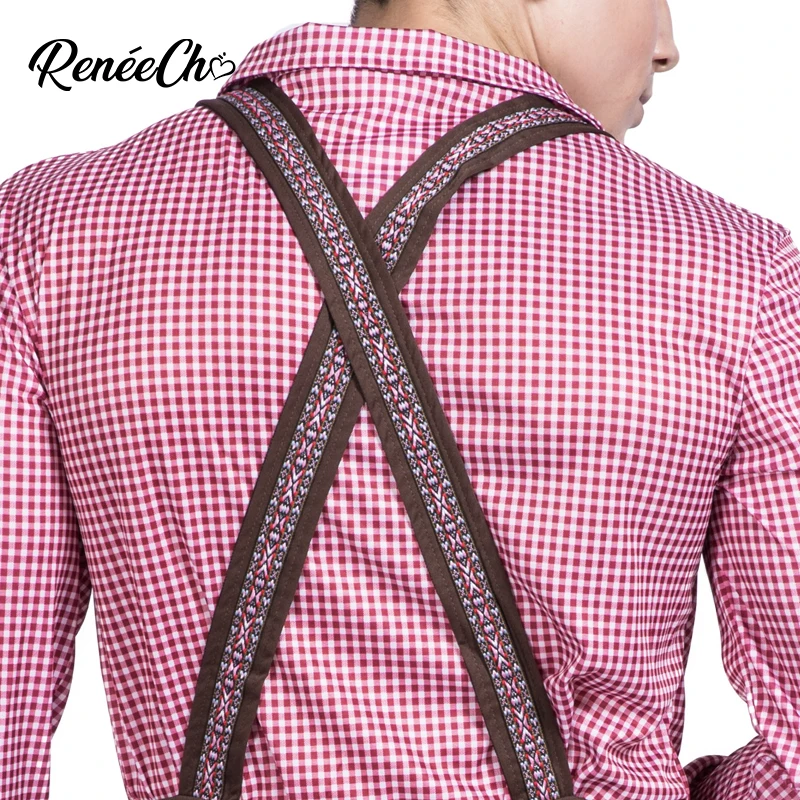 Reneecho костюмы на Хэллоуин для взрослых мужской костюм Lederhosen Косплей традиционный