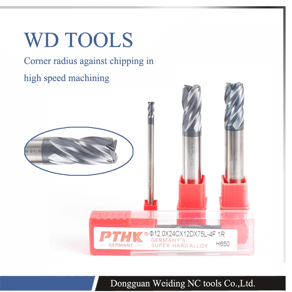

5pcs 6.0XR1.0X50 Solid Carbide corner radius 35 Helix CNC machine tool for variety solid materials/milling tools HRC65