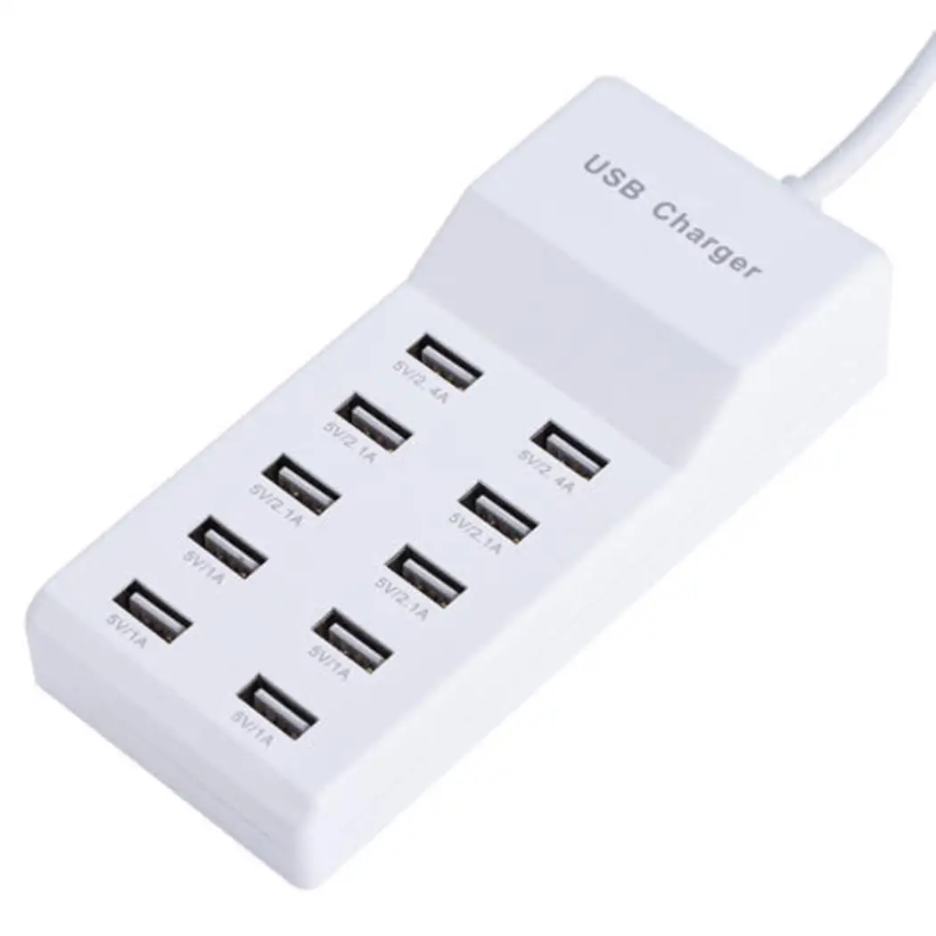 10 Interface USB Charging Station Power Adapter Stylish design with distinctive look. Wall 5V 10A Charger Hub | Мобильные телефоны