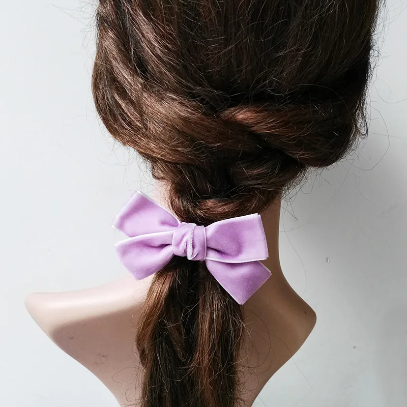 

Wholesale 12pcs Valentine Hair Bow Ties Kids Elastic Rubber Bands Ponytail Holder Children Hair Ornaments