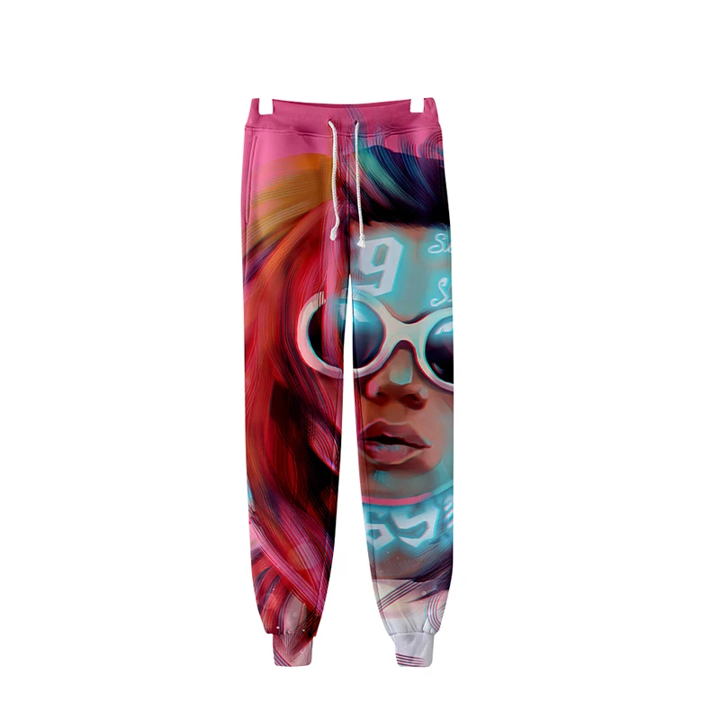 Забавные 3d штаны для бега LUCKYFRIDAYF 6ix9ine мужчин и женщин повседневные спортивные