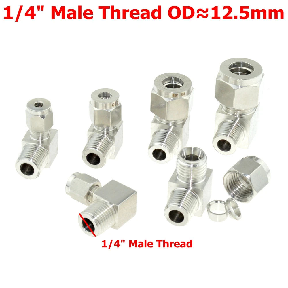 Нержавеющая сталь 304 резьба 1/4 &quot1/2&quot PT NPT наружная 8 мм 10 12 двойной наконечник