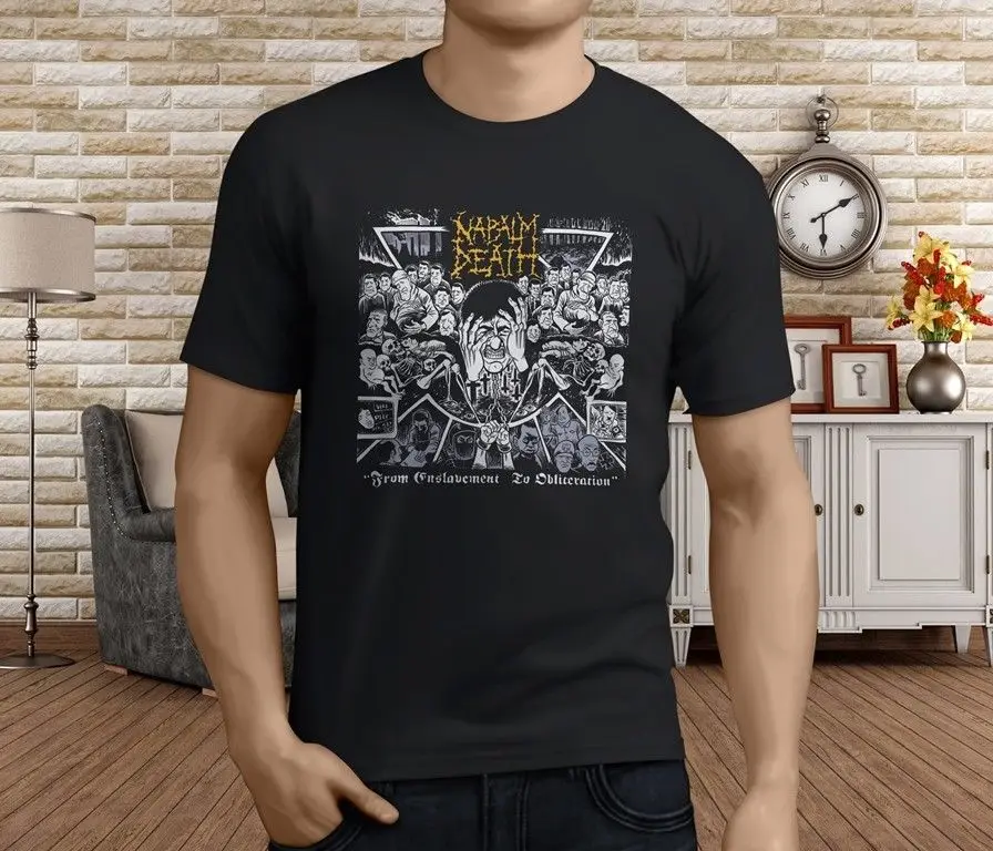 Новые популярные Napalm Death черный металл рок-группы Для мужчин комплект из черной