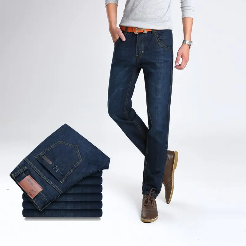 Обтягивающие джинсы для мужчин облегающие Стрейчевые мужские синие модные