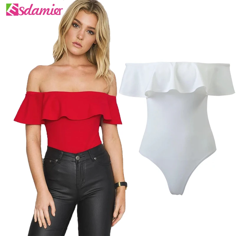 Новый Модный тонкий топ с оборками для тела Женский сексуальный гимнастический