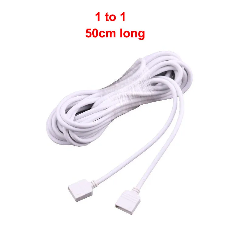 1 to 1 50cm 4 pin гнездовой разъем 1 до на возраст 1, 2, 3, 4, 4pin Удлинительный кабель RGB разветвитель для SMD3528 SMD5050 RGB Светодиодные ленты огни лампы Цвет изменение - Цвет: 1 to 1 50cm