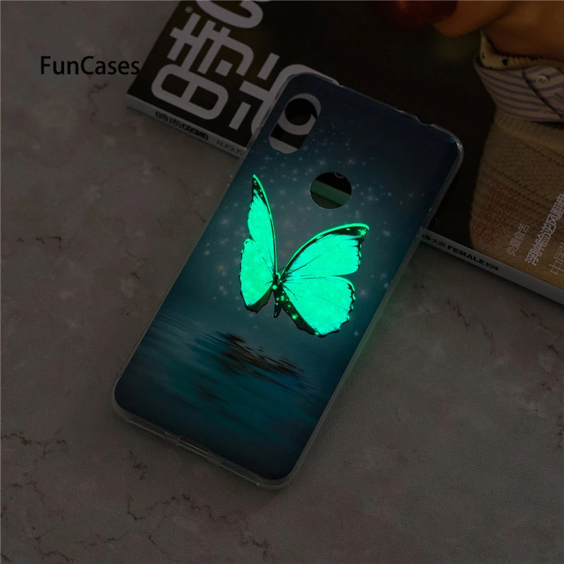 Redmi Note 6 светящийся чехол на СПС Coque Xiaomi Чехол Сова единорог мультфильм Fundas для Note6