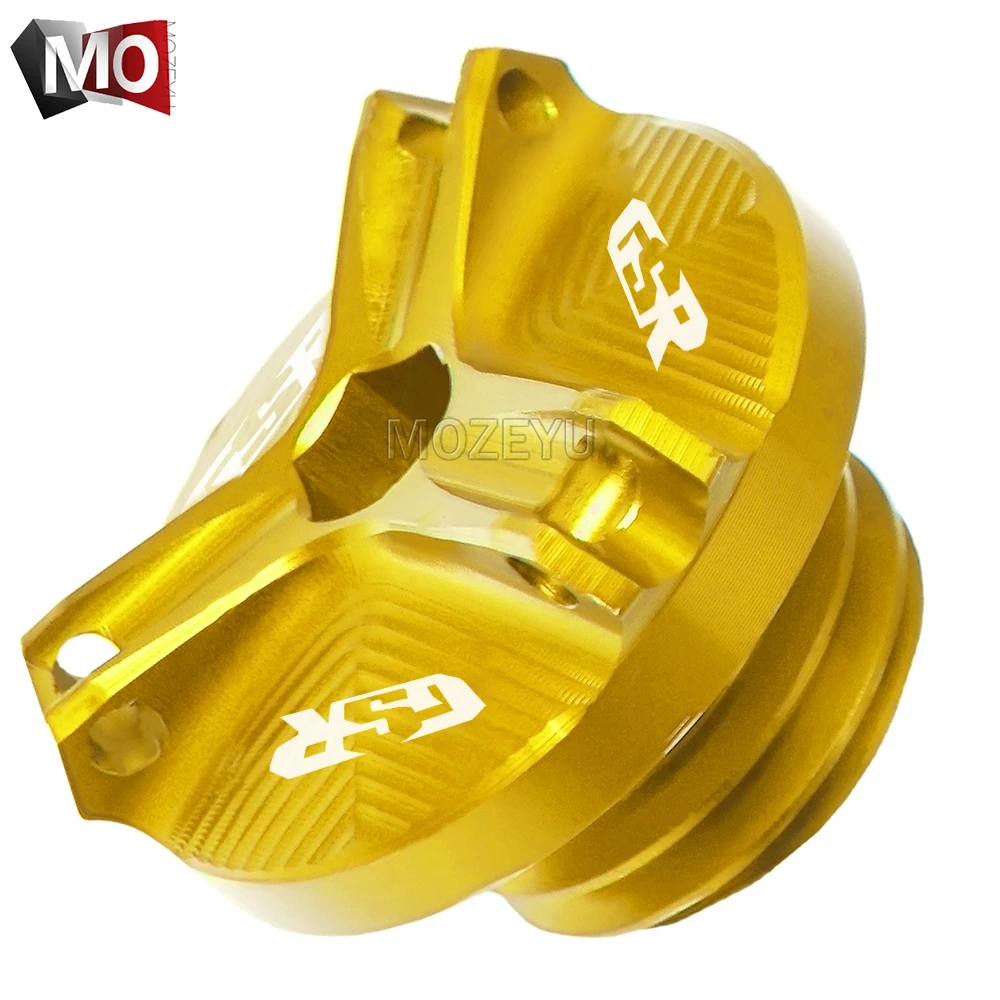 M20x2.5 Gold M20* 2,5 Мотоцикл с ЧПУ Алюминиевый моторный масляный наполнитель крышка отстойник крышка винта крышка бака гоночные болты гайка для Suzuki GSR 600 750 - Цвет: M20x2.5 Gold